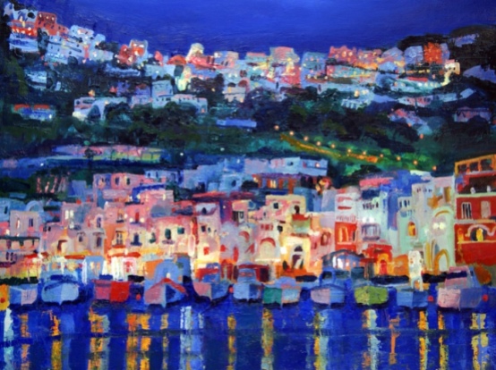 Mark Sofilas, Into the night, Oils on canvas, 80cm x 60cm